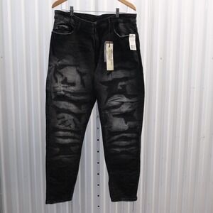 NWT Jordan Craig Sean Jeans Mens 38x32 Industrial Black Distressed
